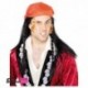 Piratenperücke mit Kopftuch rot